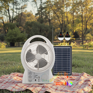 Mô hình gd8029 8 "thông minh năng lượng mặt trời fan-5800mAh, Bluetooth, dual LED, FM Radio, máy nghe nhạc MP3 - Product Image 1