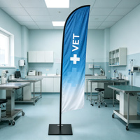 Drapeau publicitaire personnalisé à double face avec base en croix pour l'extérieur