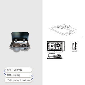 Table <span class=keywords><strong>de</strong></span> <span class=keywords><strong>cuisson</strong></span> à gaz GUANGRUN <span class=keywords><strong>de</strong></span> haute qualité, un brûleur, 1,8 kW, combinée à un évier, <span class=keywords><strong>pour</strong></span> camping-car/camping-car/camping-car/voiture <span class=keywords><strong>de</strong></span> camping/voiture <span class=keywords><strong>de</strong></span> tourisme/bateau/yacht, certifiée CE - Product Image 4