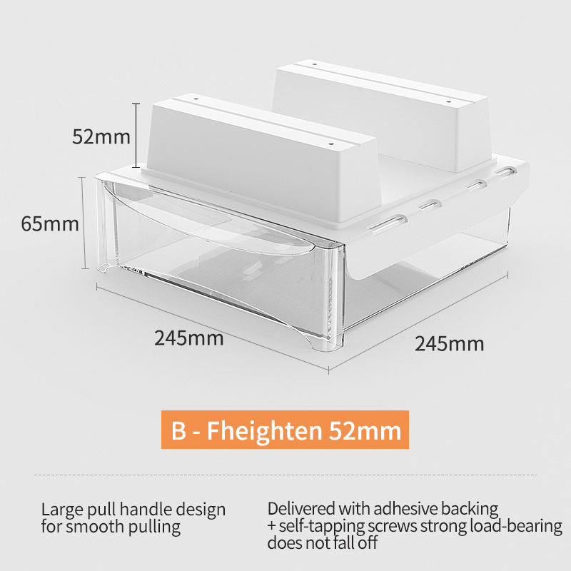 B, moyen, rehaussé 52mm, clair