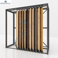Support d'affichage publicitaire personnalisé en acier inoxydable pour échantillons de portes, fenêtres, carreaux de céramique et revêtements de sol en pierre - Hauteur réglable