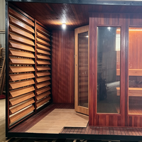 Ruang Sauna SPA Rumah Kayu Modern, Kabin Sauna Kayu Solid untuk Relaksasi Keluarga & Terapi Detoksifikasi