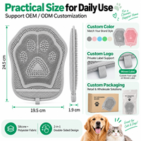 Gant de toilettage pour animaux de compagnie en silicone souple double face 2 en 1, pour chat et chien, anti-chute de poils, anti-statique, pour canapé et vêtements