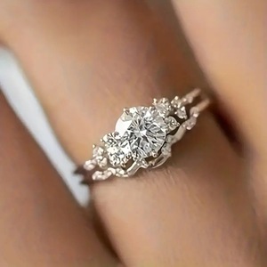 Set di Anelli Delicati con Micro Pavé per Coppie, Eleganti Gioielli da Matrimonio e Festa - Product Image 2