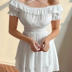 Vestido Largo Halter de Moda TNT para Mujer, Verano, Transpirable, Tejido Estampado, Estilo Casual Natural, Compra al por Mayor, Ropa en Stock - Product Image 2