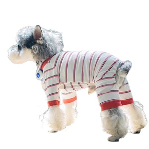 مجموعة جديدة للربيع والصيف سترة بأربعة أرجل لطيفة للكلاب الصغيرة والقطط مخططة منقوشة ملابس حيوانات أليفة ملابس للكلاب - Product Image 6