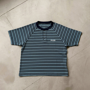 Camisetas a Rayas de Manga Corta, Informales, de Alta Calidad, Cómodas, Transpirables, con Botones, Diseño a Rayas Personalizado, Venta al Por Mayor - Product Image 2