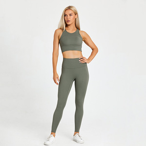 SHINBENE Hi Cloud-Conjunto <span class=keywords><strong>de</strong></span> gimnasio para mujer, <span class=keywords><strong>ropa</strong></span> <span class=keywords><strong>de</strong></span> entrenamiento, Sujetador deportivo y mallas - Product Image 5