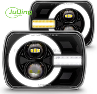 Lumières carrées de pouce pour pièces de voiture, adaptées aux lumières de voiture de JEEP Wrangler LED, lumières de modification avant carrées pour camions
