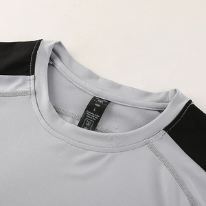 Quick-Drying Milk Silk 190 Gsm Colorblock Sport T-<b>Shirt</b> Custom Printing Oem Workout Long Sleeve <b>Compression</b> T <b>Shirt</b> <b>for</b> <b>Men</b> - Product Image 4