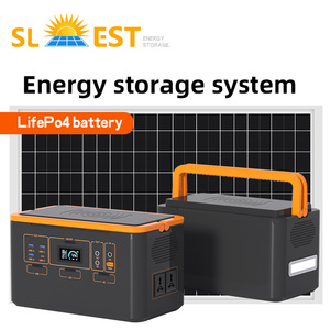 Trong nhà ngoài trời Trạm điện di động với bảng điều khiển năng lượng mặt trời và đèn LED 1200W LiFePO4 pin năng lượng mặt trời Máy phát điện - Product Image 3