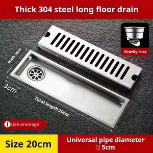 Hiện đại tuyến tính 304 thép không gỉ cống sàn chống mùi tắm dài bao gồm Hot Bán hình chữ nhật đánh bóng nhà vệ sinh thoát nước - Product Image 4