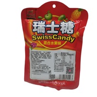 Sucre suisse 100g, mélange de fruits au goût agréable bonbon nostalgique moyen gonflable emballage de bonbons mous sucre nourriture