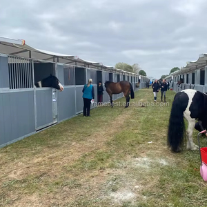 คอกม้าเหล็กชุบสังกะสีแบบจุ่มร้อนแผงขายภายในพร้อมโครงเหล็กสำหรับฟาร์ม - Product Image 1