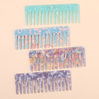 Peignes à cheveux en acétate MiDairy avec logo personnalisé, brosses, outils de coiffure pour salon, accessoires, peigne à dents larges