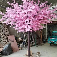 Maßgefertigter Künstlicher Kirschblütenbaum aus Kunststoff / Großer Weiß-Rosa Künstlicher Kirschbaum für Hochzeitsdekorationen