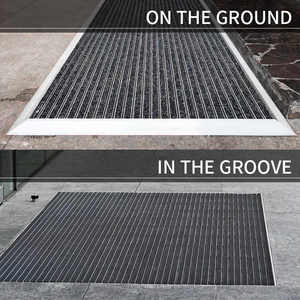 Fabbrica lega di alluminio collegamento in gomma sabbia raschiatura antiscivolo metallo Hotel centro commerciale Indoor Outdoor alluminio <span class=keywords><strong>ingresso</strong></span> tappeto - Product Image 5