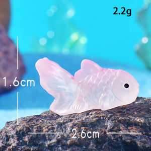 Nouveau Mini mignon lumineux <span class=keywords><strong>petit</strong></span> <span class=keywords><strong>poisson</strong></span> <span class=keywords><strong>rouge</strong></span> Micro-paysage résine Transparent <span class=keywords><strong>petit</strong></span> objet décoratif pour aquariums - Product Image 6