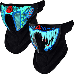 Nuevo lanzamiento Control de sonido El Panel Neon Mask Custom Light up Flashing El Mask para Masquerade Rave - Product Image 6