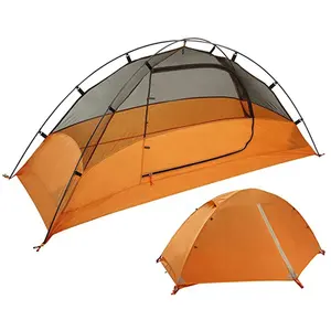 超軽量バックパッキング用防水1人用テント1人用バックパッキングテント、1人用ハイキングテント