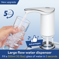Redsack Nouveauté Distributeur d'eau électrique portable 5 gallons, rechargeable par USB, pour eau froide, avec support, en plastique de qualité alimentaire, pour voiture et extérieur