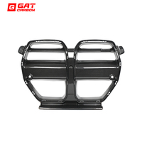 Grille avant en fibre de carbone sèche, style V monobloc, pour BMW M3 M4 G80 G82 G83 2021+