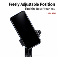 Support de téléphone réglable, pince de téléphone rotative pour trépied avec vis 1/4 pour diffusion en direct, vlogging, photographie