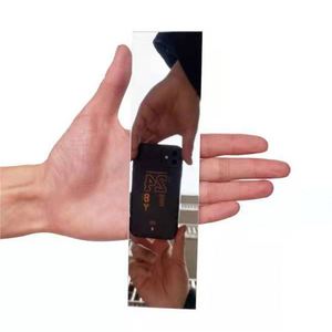 <b>Rectangular</b> Free Combination Acrylic With Self-Adhesive <b>Mirror</b> Decoration Sticker for Living Room Background <b>Wall</b> Sticker 5x20cm - Product Image 1