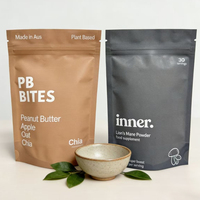 Sachet d'emballage alimentaire imprimé sur mesure, pochette verticale pour graines de chia avec fermeture éclair
