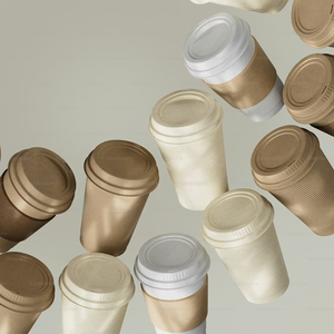 Tazza da Caffè in Carta a Doppia Parete Stile Arabo 4oz 8oz con Coperchio, Design Personalizzato Stampato, per Caffetterie del Medio Oriente da Asporto - Product Image 1