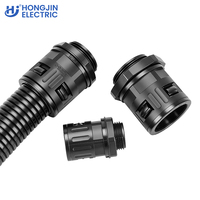 Connecteur de conduit ondulé HONGJIN certifié ROHS CE, série AD, joint de tuyau flexible en nylon IP69 pour faisceau de câblage automobile