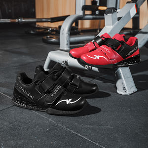 OEM logotipo personalizado zapatos de levantamiento de pesas punta más ancha material superior sintético Squat gimnasio <span class=keywords><strong>zapatillas</strong></span> hechas en China - Product Image 4