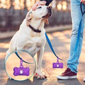 Distributeur de sacs à déjections canines en plastique écologique en forme d'os pour l'extérieur, multicolore, solution durable pour la gestion des déchets (vente en gros) - Product Image 1