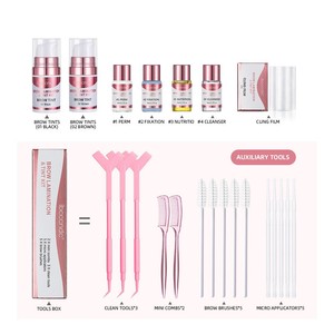 Nuevo Kit de Permanente de Cejas DIY, Permanente de Cejas Profesional Rápido, Kit de Tinte para Laminación de Cejas, Herramienta de Maquillaje para Realzar Cejas, Uso Doméstico - Product Image 3