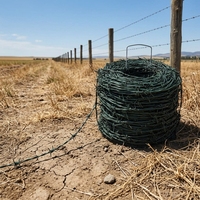 Farmzaun 1,8mm Anti-Kletter 500m 2mm Diebstahlschutz 2-Strang PVC-beschichteter Eisendraht Sicherheits-Maschendrahtzaun