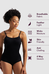 Women Full Body Shapewear Bodysuit Seamless Tummy Control Adjustable Shoulder Straps Brief-Cut Bottom Slimming Comfortable Fit - Product Image 6