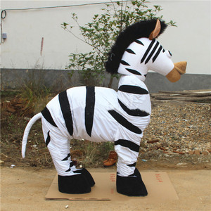 Wholesale 2 Person Horse <strong>Zebra</strong> Animal Cartoon <strong>Mascot</strong> <strong>Costume</strong> for <strong>Adult</strong>