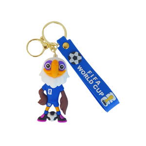 Porte-clés mascotte de la Coupe du Monde FIFA 2026, pendentif en caoutchouc, ballon de football, trophée, cadeau portable pour les fans - Product Image 5