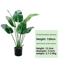Set Kombinasi Pohon Simulasi Buatan Fiddleleaf Opive Banana Mewah PE untuk Lanskap Taman Rumah Restoran Rumah Tangga Anti UV