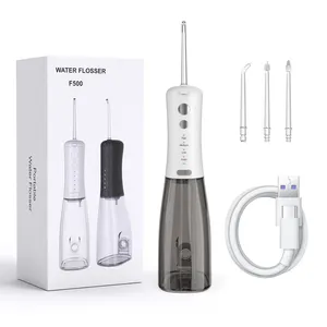 F500 limpador de dentes para adultos, limpador de dentes 350ml IPX7, à prova d'água, pulsante, irrigador oral, jato de água