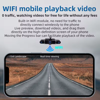 Caméra embarquée 4K à double objectif, étanche, avec écran IPS, boîte noire de voiture, contrôle WiFi via application, capteur G, enregistreur vidéo de conduite, mémoire 128 Go