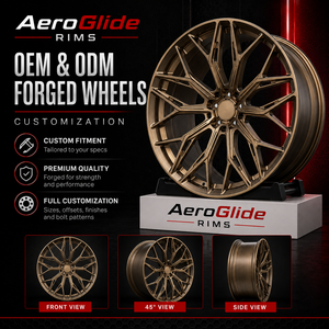 Cerchi da Corsa Forgiati in Lega di Alluminio <span class=keywords><strong>ARG</strong></span> D054 Multi, Personalizzati, Bronzo Spazzolato, Concavi Profondi, 5x114.3 5x112 5x120 per Audi - Product Image 5