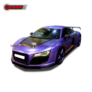 ชุดแต่งรอบคันสไตล์ PPI สำหรับ Audi R8 ปี 2008-2015 ทำจากคาร์บอนไฟเบอร์ครึ่งชิ้น ประกอบด้วยกันชนหน้า-หลัง สเกิร์ตข้าง ครอบล้อ และสปอยเลอร์หลัง - Product Image 2
