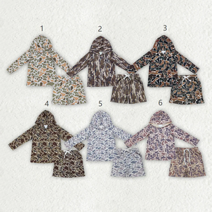 Tenues décontractées en deux pièces pour garçons, imprimé camouflage, sweat à capuche à manches longues et ensemble de shorts, vêtements pour enfants garçons - Product Image 1