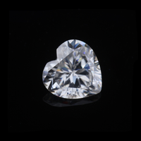 Haute qualité 3MM couleur blanche D VVS Moissanite diamant coeur coupe pierre en vrac pour la fabrication de bijoux-vente en gros