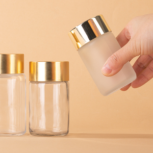 Botella <span class=keywords><strong>de</strong></span> Vidrio Personalizada con Cápsulas, Recargable, Contenedor <span class=keywords><strong>de</strong></span> Pastillas Vacío, Organizador <span class=keywords><strong>de</strong></span> Medicamentos Sellado con Tapa Profunda para Suplementos para la Salud - Product Image 1