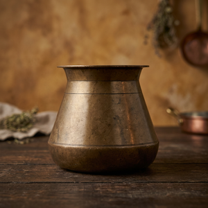 Olla de latón india hecha a mano, antigua, dorada, para agua bendita, de primera calidad, diseño tradicional, decoración para el hogar - Product Image 3