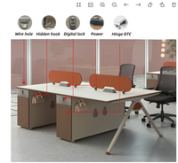 Derniers modèles de bureaux et postes de travail de luxe, table d'ordinateur, bureau contemporain pour le personnel, montage facile, modulaire