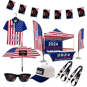 Custom sublimation printing Vote America country Factory Supplier Wholesale president 3x5 feet flags 2024