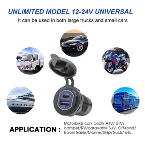<strong>12V</strong> 100W USB C Outlet PD3.0 Port and Quick Charge 3.0 <strong>Car</strong> USB Charger <strong>Socket</strong> <strong>Socket</strong> for <strong>Car</strong> Marine Boat - Product Image 6